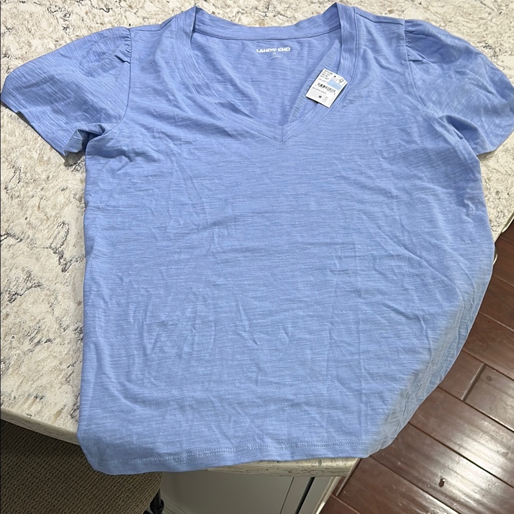 Universal Thread Sky Blue V-Neck Tee by LANDS END
